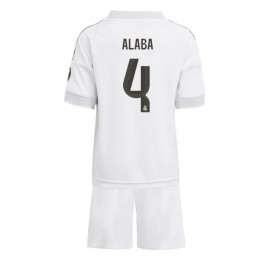 Real Madrid David Alaba #4 Thuis tenue Kids 2025-26 Korte Mouw (+ Korte broeken)